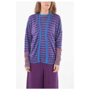 Woolrich Striped Flax Open Front Cardigan