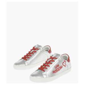 Moschino LOVE Metallic Leather Sneakers