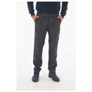 Cruna Double-pleated ROPPONGI2P.L. Pinstriped Pants