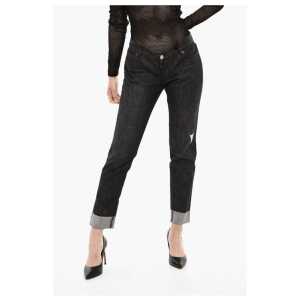 Dsquared² Dark Wash JENNIFER Cropped Jeans with Golden Logo