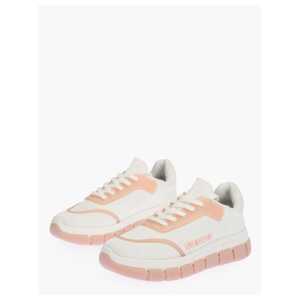Moschino LOVE perforated fabric two-tone TASSEL50 sneakers