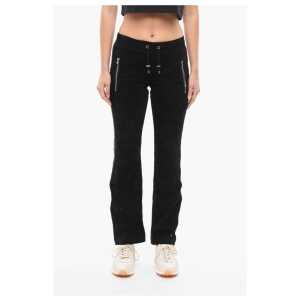 Philipp Plein Suede TOO GOOD Sweatpants with Crystals