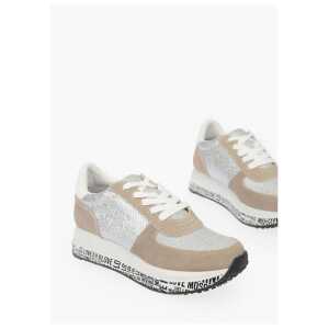 Moschino LOVE suede leather sneakers with sequins