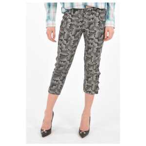 Diesel BLACK GOLD Mid-rise waist PACQUARD capri pants