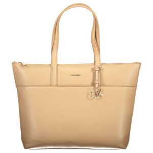 Calvin Klein Beige Polyester Women Handbag