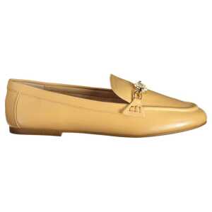 Ralph Lauren Beige Leather Flat Shoe