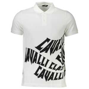 Cavalli Class White Cotton Men Polo