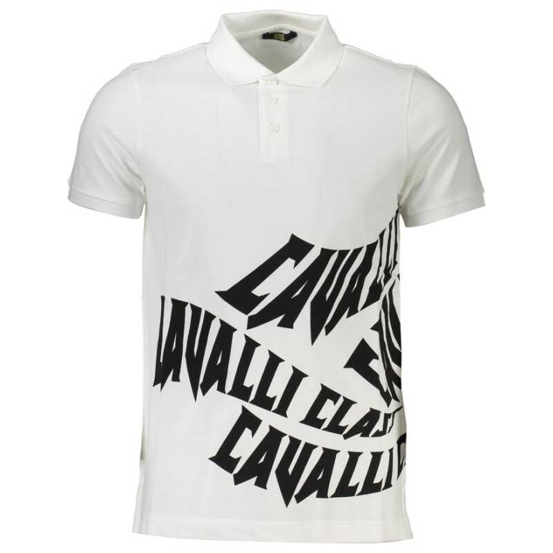 Cavalli Class White Cotton Men Polo, theFeinheit