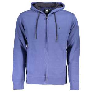 U.S. Grand Polo Chic Blue Hooded Sweatshirt with Embroidered Logo