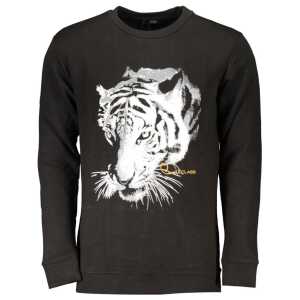 Cavalli Class Black Cotton Sweater