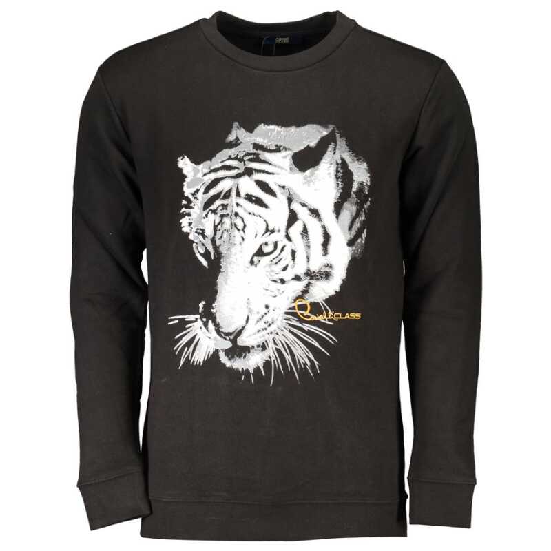 Cavalli Class Black Cotton Sweater, theFeinheit