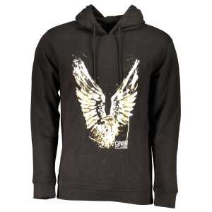 Cavalli Class Black Cotton Men Sweater