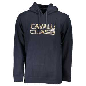 Cavalli Class Blue Cotton Men Sweater