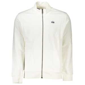 La Martina Elegant White Fleece Sweatshirt - Regular Fit