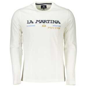La Martina Chic Crew Neck Embroidered White Tee