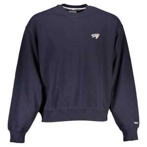 Tommy Hilfiger Chic Blue Crew Neck Sweater with Logo Detail