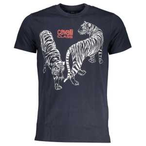 Cavalli Class Blue Cotton T-Shirt