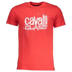 Cavalli Class Red Cotton T-Shirt