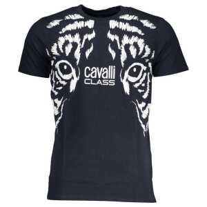 Cavalli Class Blue Cotton T-Shirt