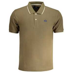 La Martina Green Cotton Polo Shirt
