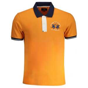 La Martina Orange Cotton Polo Shirt
