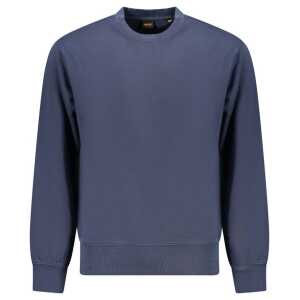Hugo Boss Blue Cotton Men Sweater