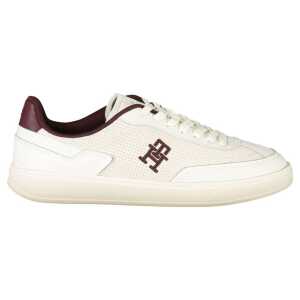 Tommy Hilfiger Beige Leather Women Sneaker