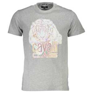 Cavalli Class Brown Cotton Men T-Shirt