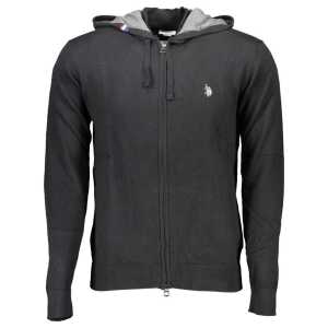 U.S. POLO ASSN. Black Cotton Mens Cardigan
