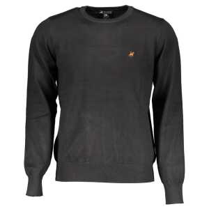 U.S. Grand Polo Black Nylon Men Sweater
