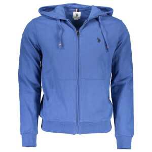 U.S. POLO ASSN. Blue Cotton Men Sweater Hoodie