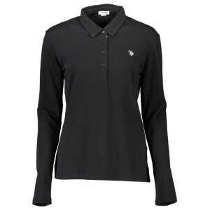 U.S. POLO ASSN. Black Cotton Women Polo Shirt