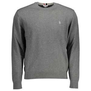 U.S. POLO ASSN. Gray Cotton Mens Sweater