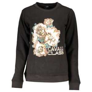 Cavalli Class Black Cotton Sweater
