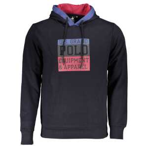 U.S. Grand Polo Classic Blue Contrast Hooded Sweatshirt