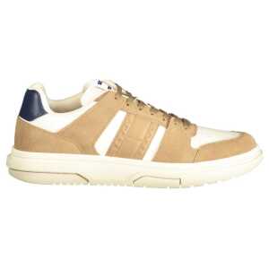 Tommy Hilfiger Beige Leather Men Sneaker