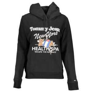 Tommy Hilfiger Black Cotton Women Hoodie