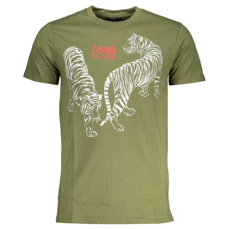 Cavalli Class Green Cotton T-Shirt, theFeinheit