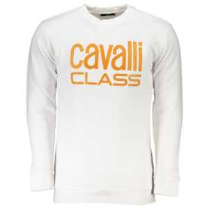 Cavalli Class White Cotton Sweater