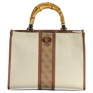 Guess Jeans Beige Cotton Handbag