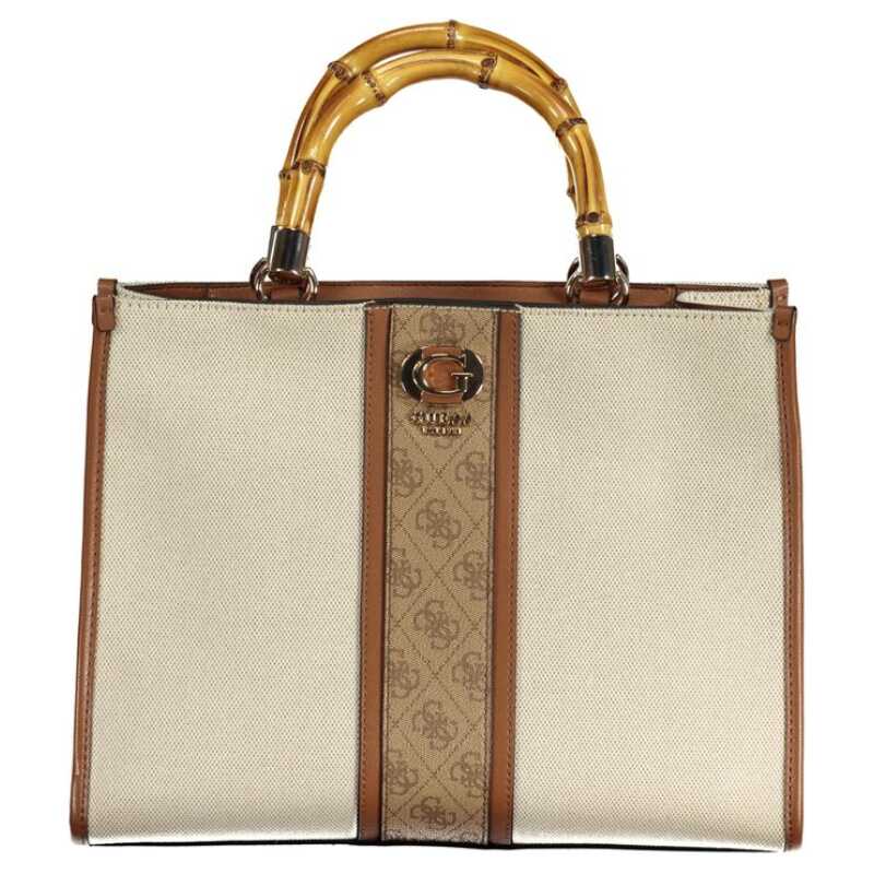 Guess Jeans Beige Cotton Handbag, theFeinheit