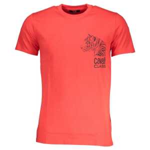 Cavalli Class Red Cotton T-Shirt