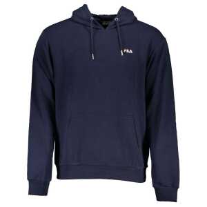 Fila Blue Cotton Blend Hooded Sweatshirt