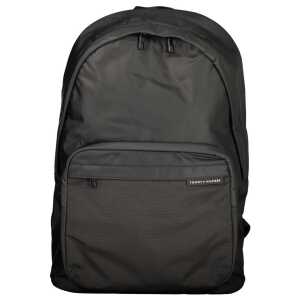 Tommy Hilfiger Black Polyester Men Backpack
