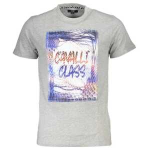 Cavalli Class Brown Cotton Men T-Shirt