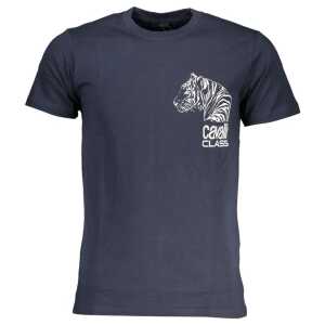 Cavalli Class Blue Cotton T-Shirt