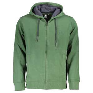 U.S. Grand Polo Chic Green Hooded Sweatshirt with Elegant Embroidery