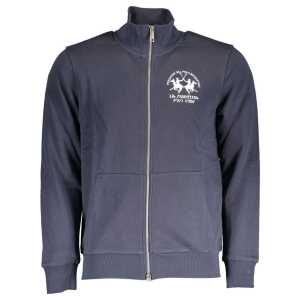 La Martina Blue Cotton Men Sweater
