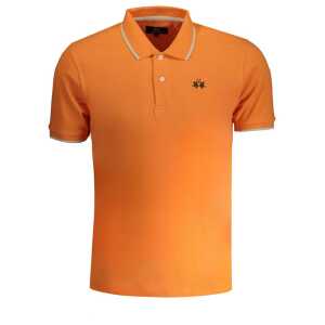 La Martina Orange Cotton Polo Shirt