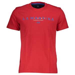 La Martina Elegant Pink Crew Neck Cotton Tee